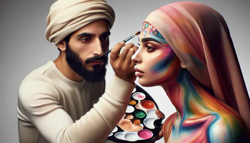Photo: Mastering Watercolor Makeup Techniques for Artistic Looks